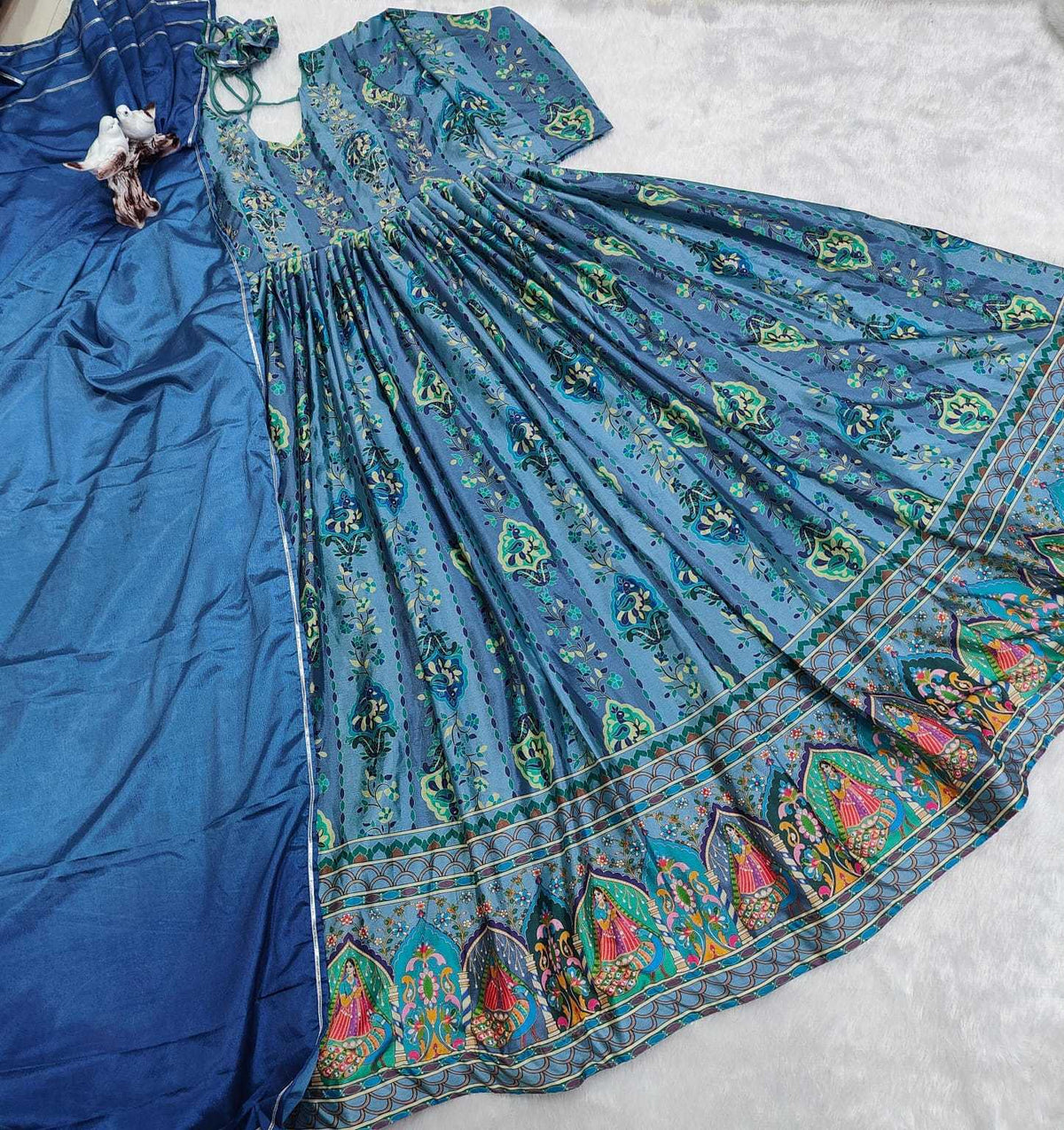 Bottom Chinon Printed Gown