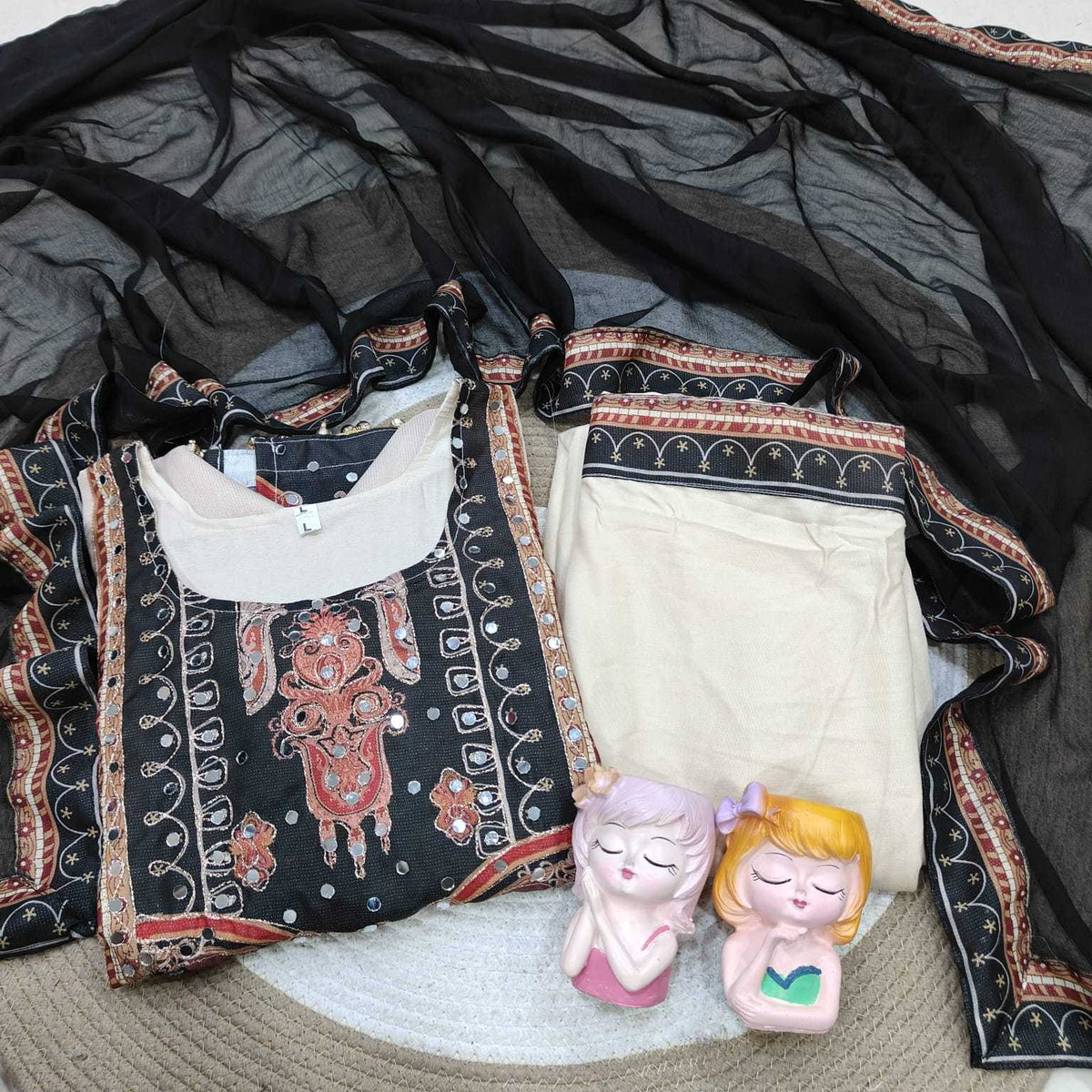 Make Simar Silk Mirror Work Kurti
