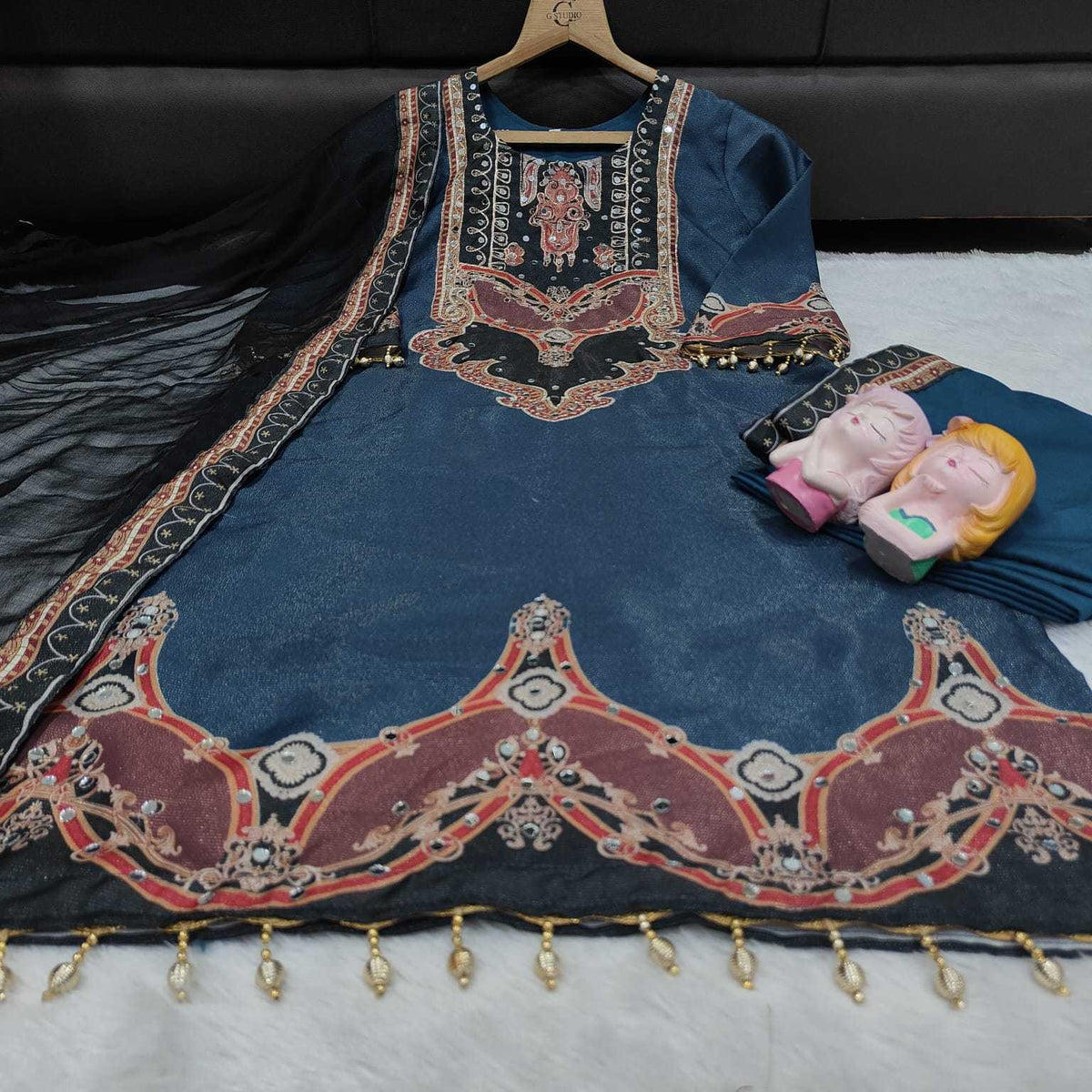 Make Simar Silk Mirror Work Kurti