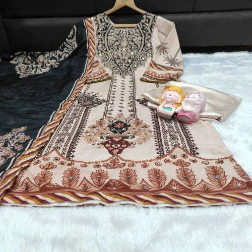 Maslin Embroidery Suit JT-150880