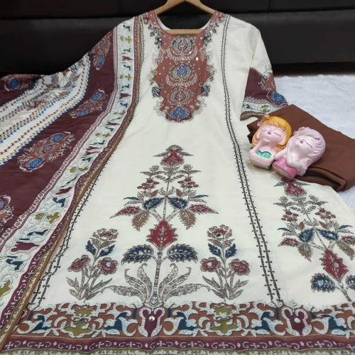 Mes Muslin Embroidery Suit
