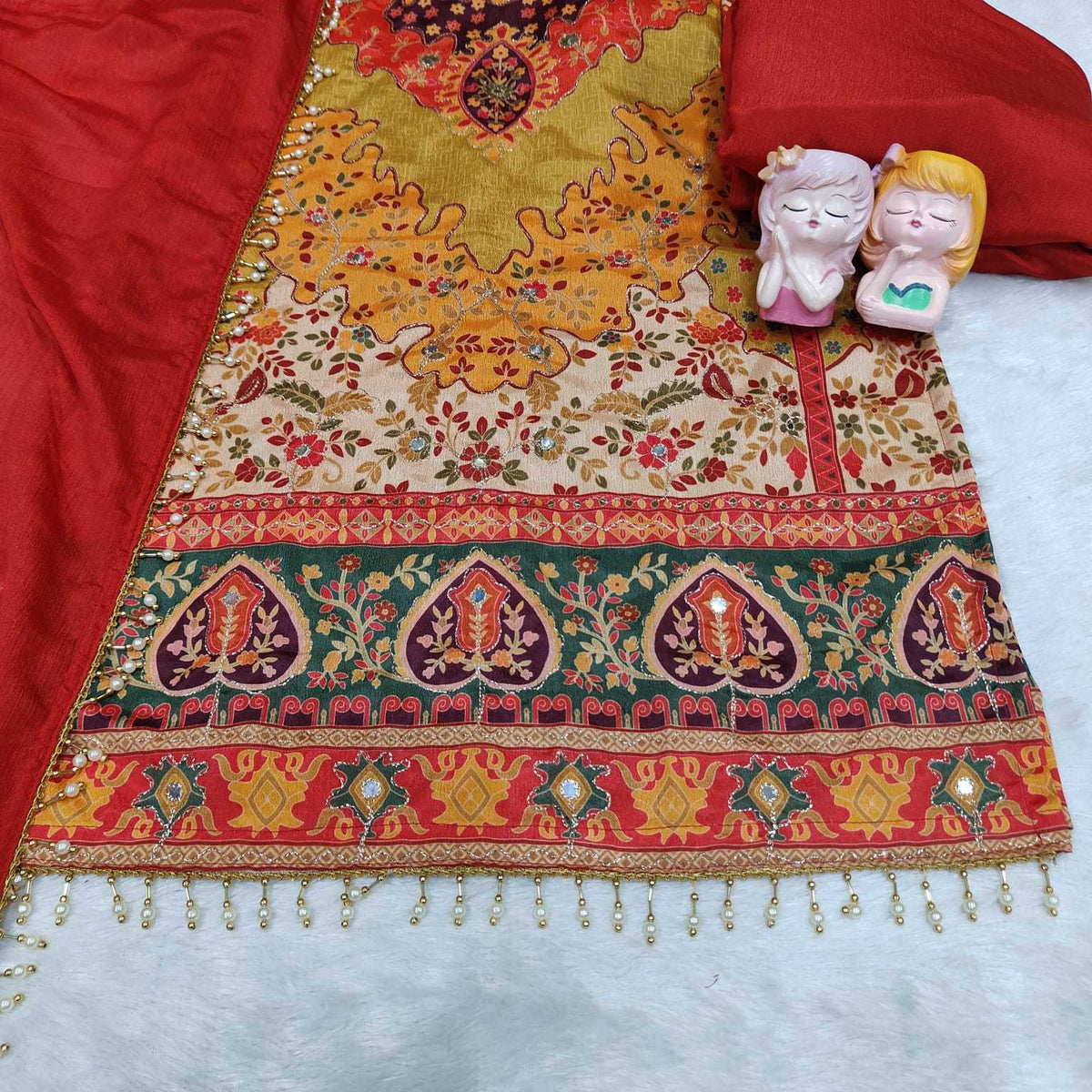 Pearl Chinon Silk Sharara Salwar Suit