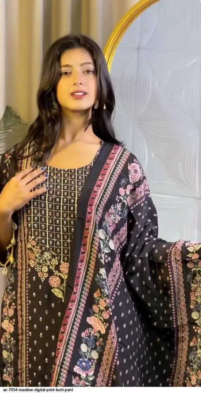 Royal Maslin Embroidery Suit