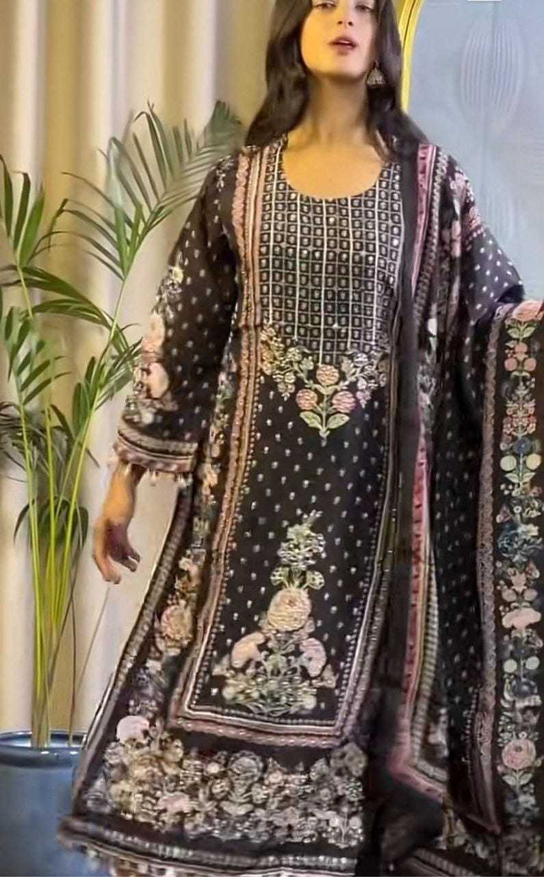 Royal Maslin Embroidery Suit