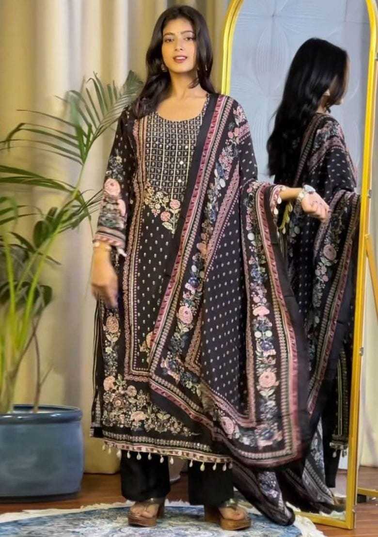 Royal Maslin Embroidery Suit