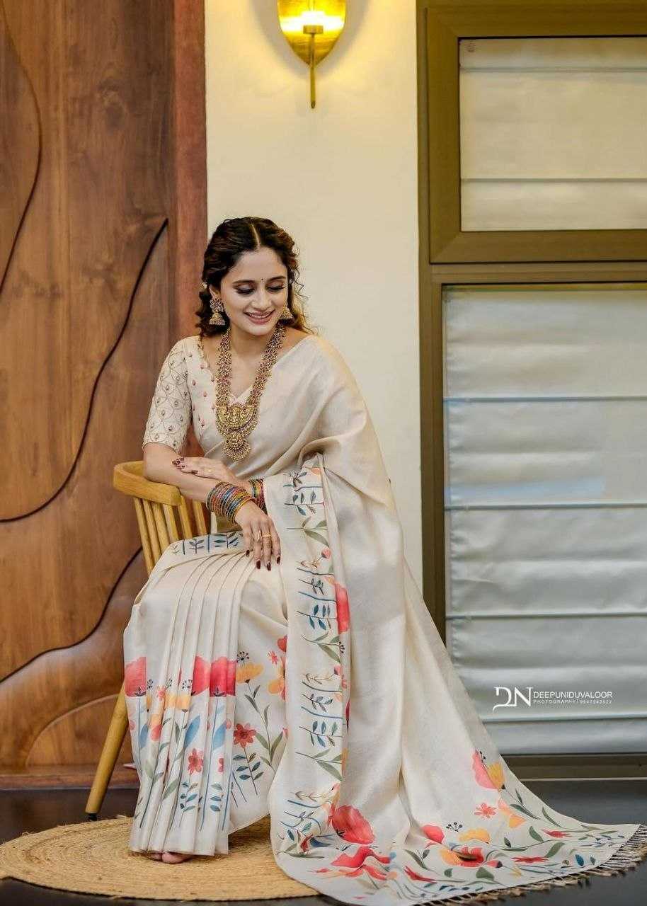 Linen Silk Saree
