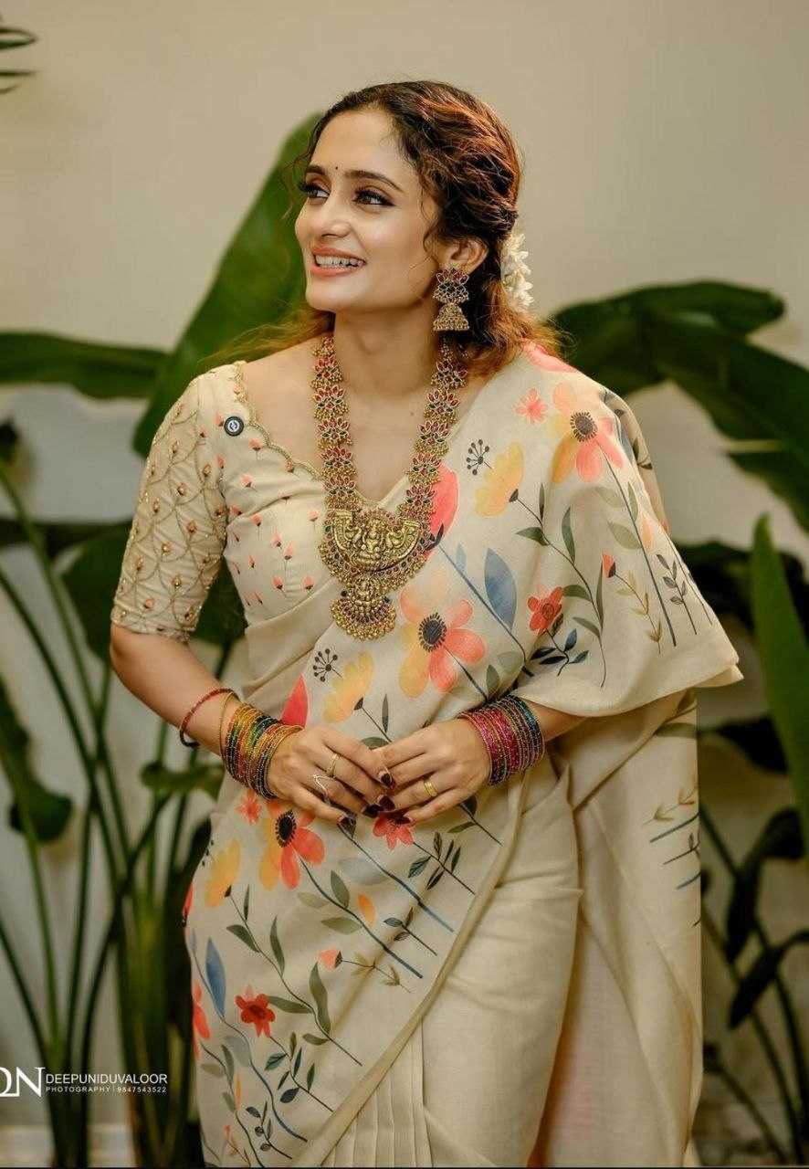 Linen Silk Saree
