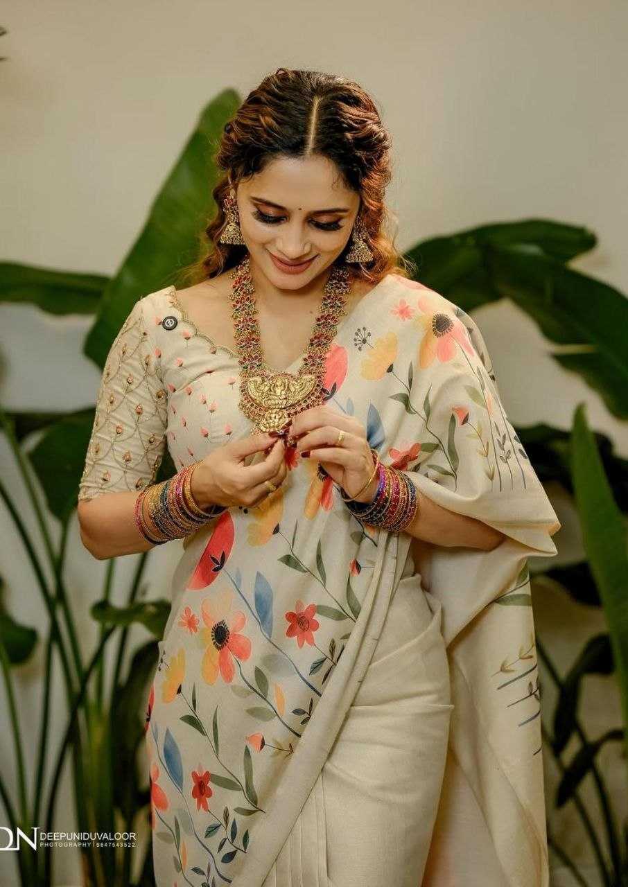 Linen Silk Saree