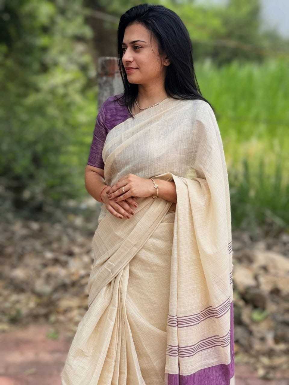 Mysore Silk Designer Saree in Violet