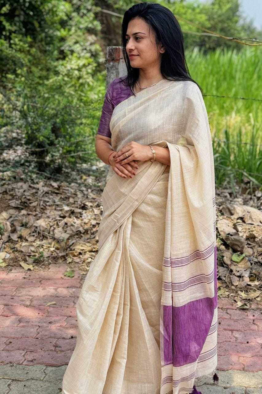 Mysore Silk Designer Saree in Violet