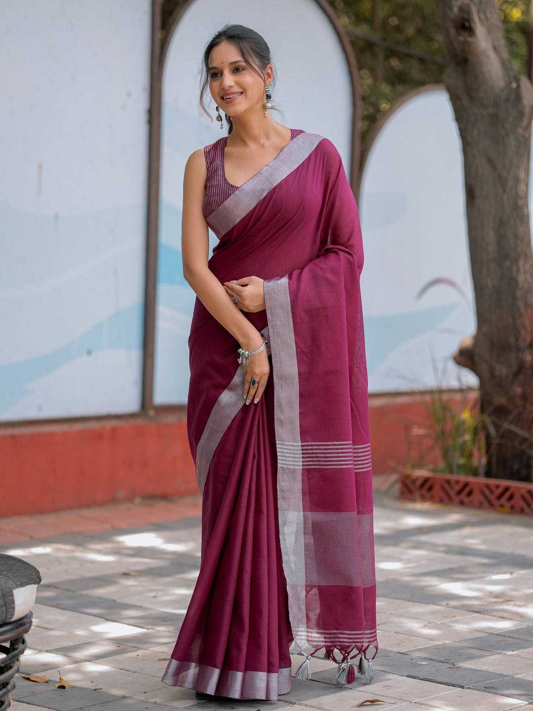Linen Party Wear Saree