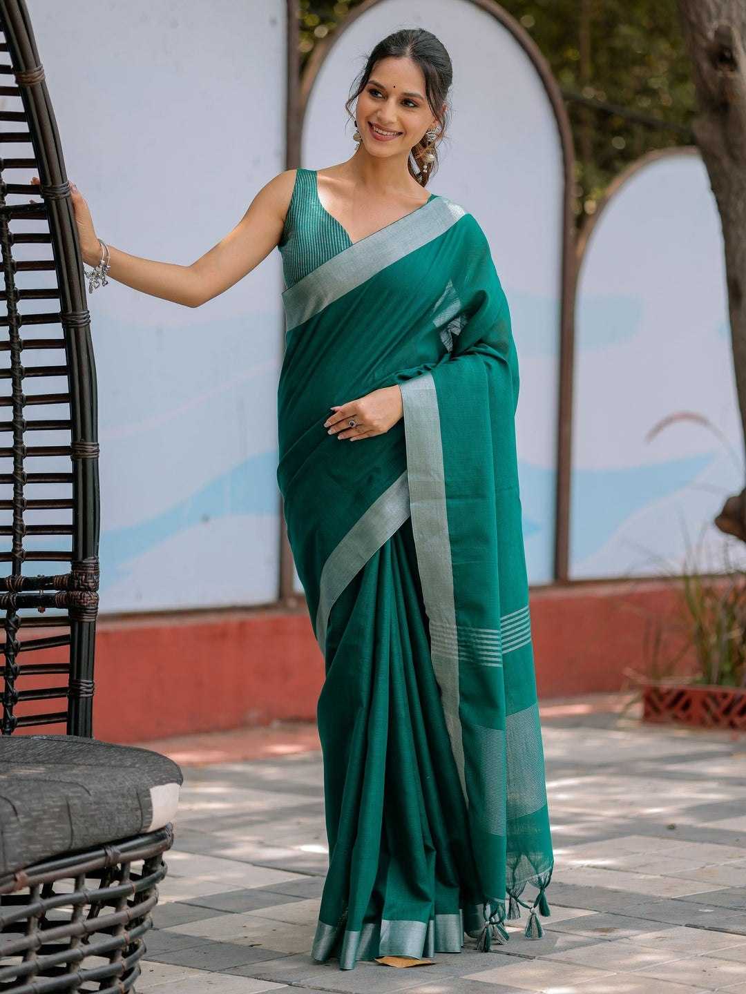 Linen Party Wear Saree
