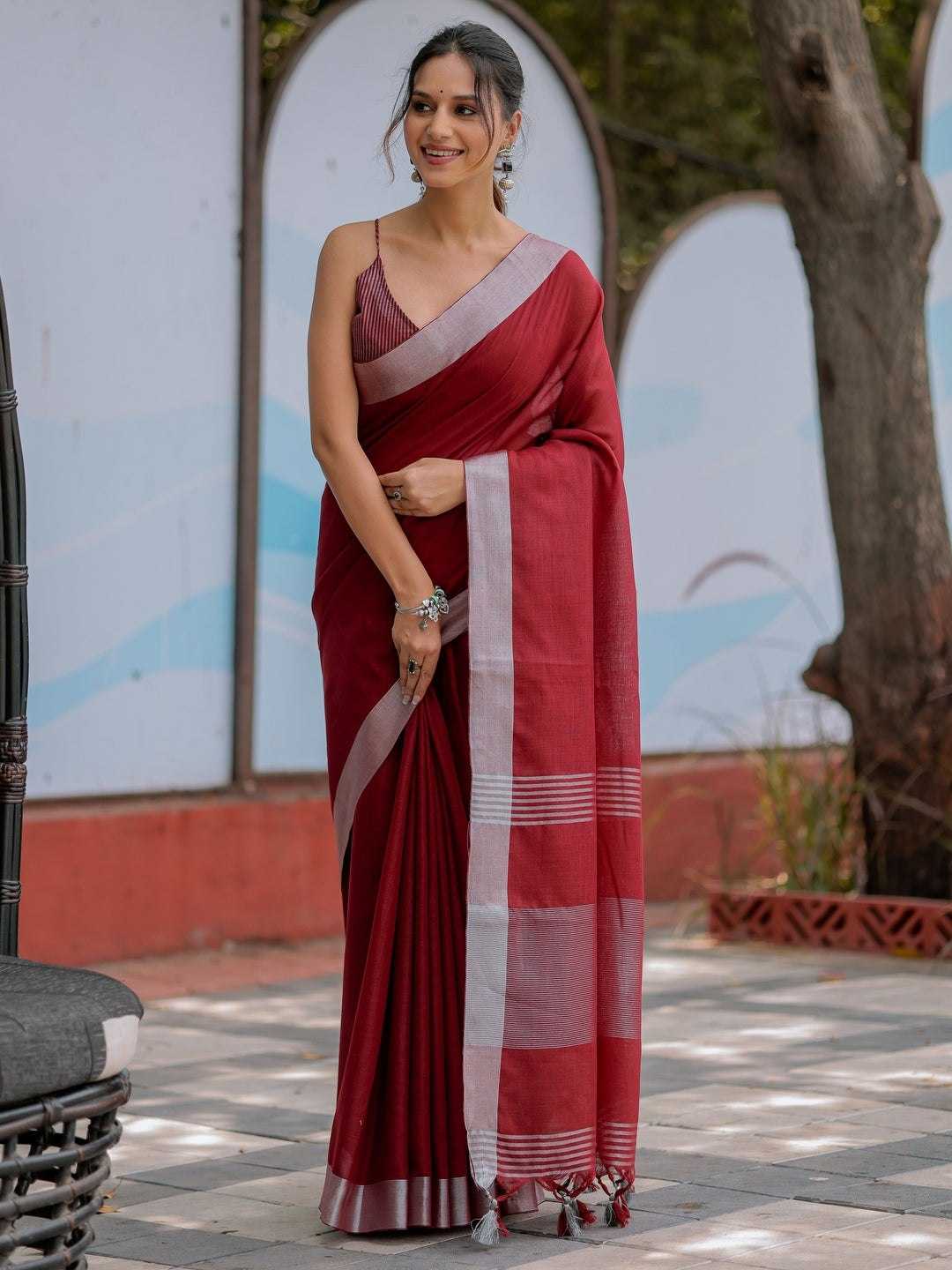 Linen Party Wear Saree