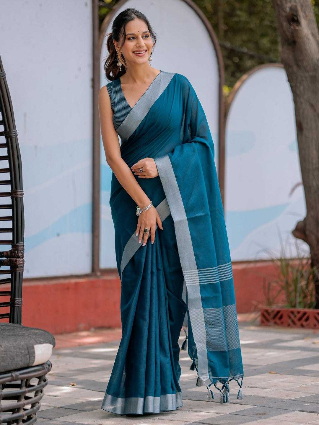 Linen Party Wear Saree