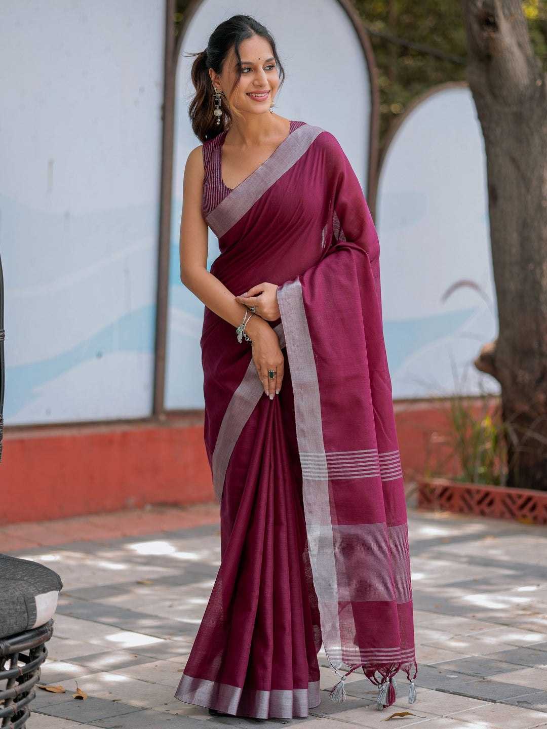 Linen Party Wear Saree