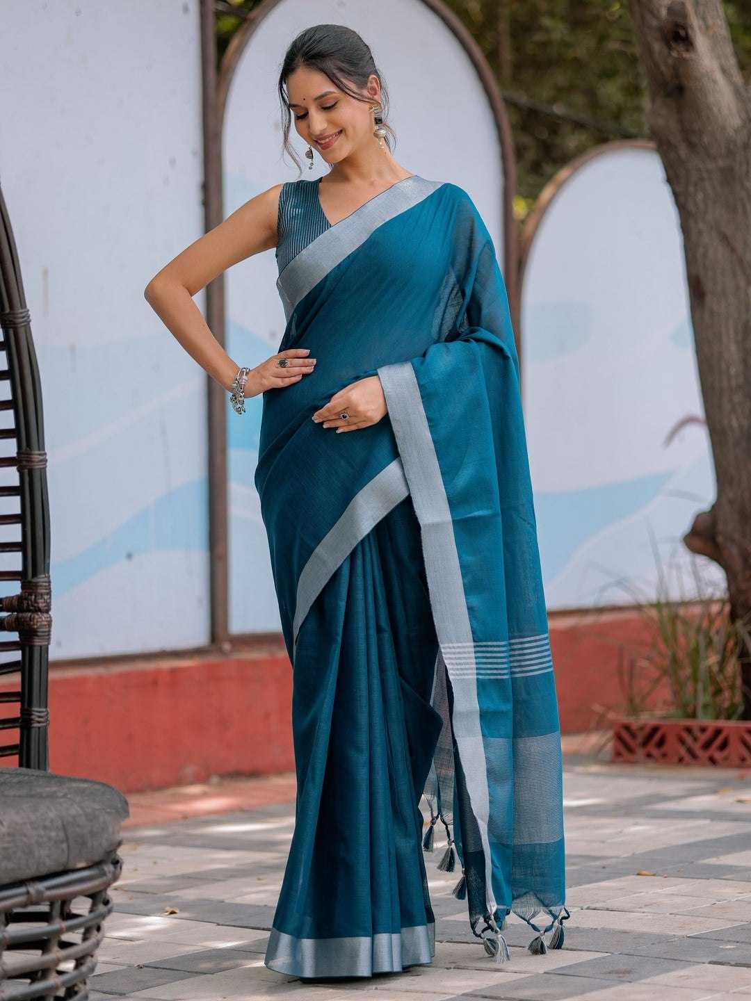 Linen Party Wear Saree