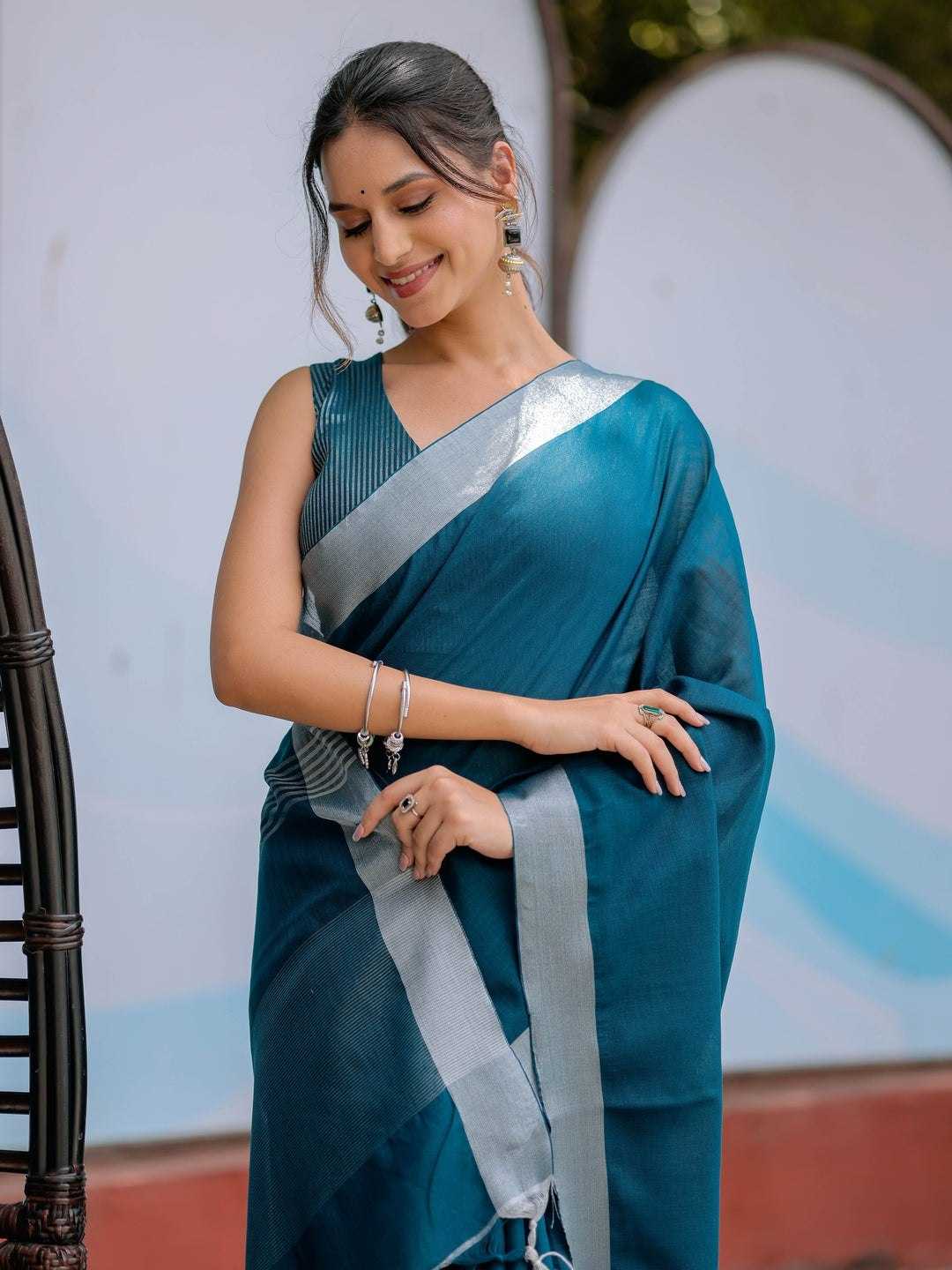 Linen Party Wear Saree