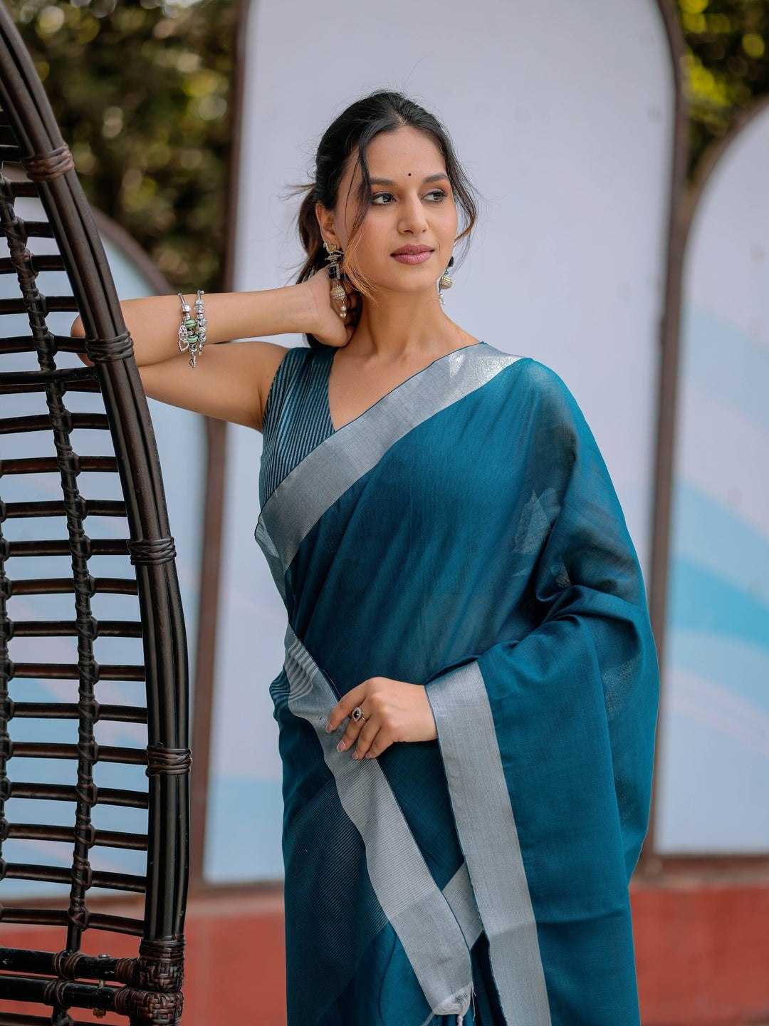 Linen Party Wear Saree