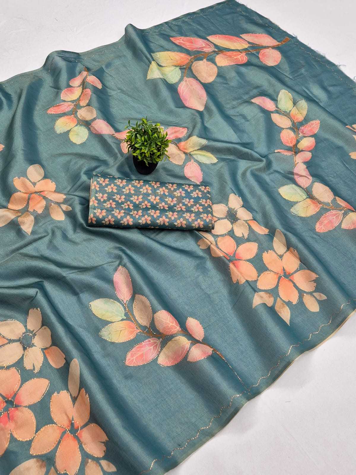 Erode Silk Printed Saree in Blue