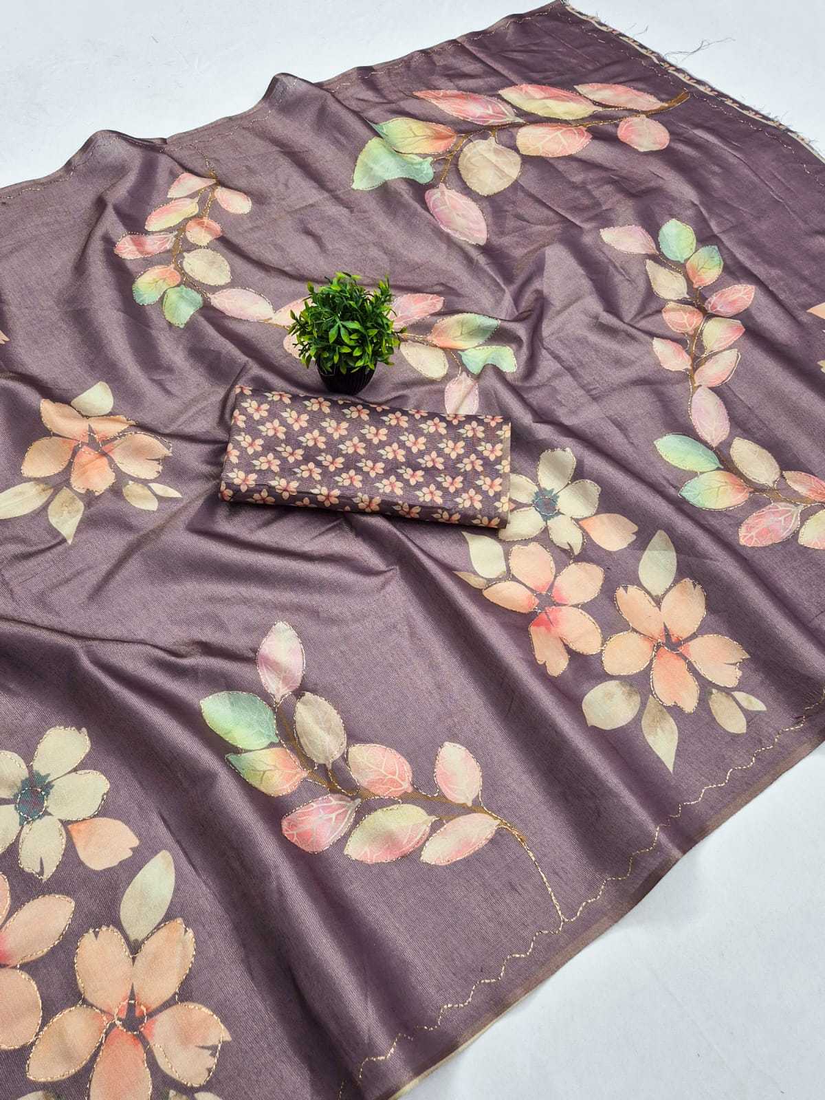 Erode Silk Printed Saree in Blue