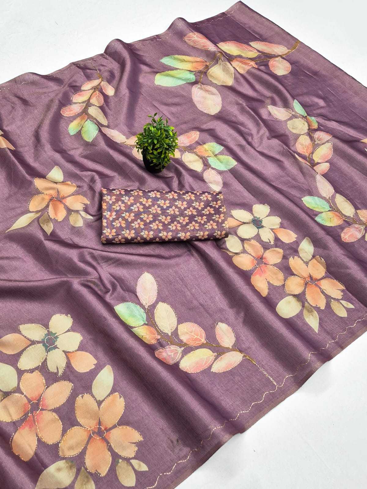 Erode Silk Printed Saree in Blue