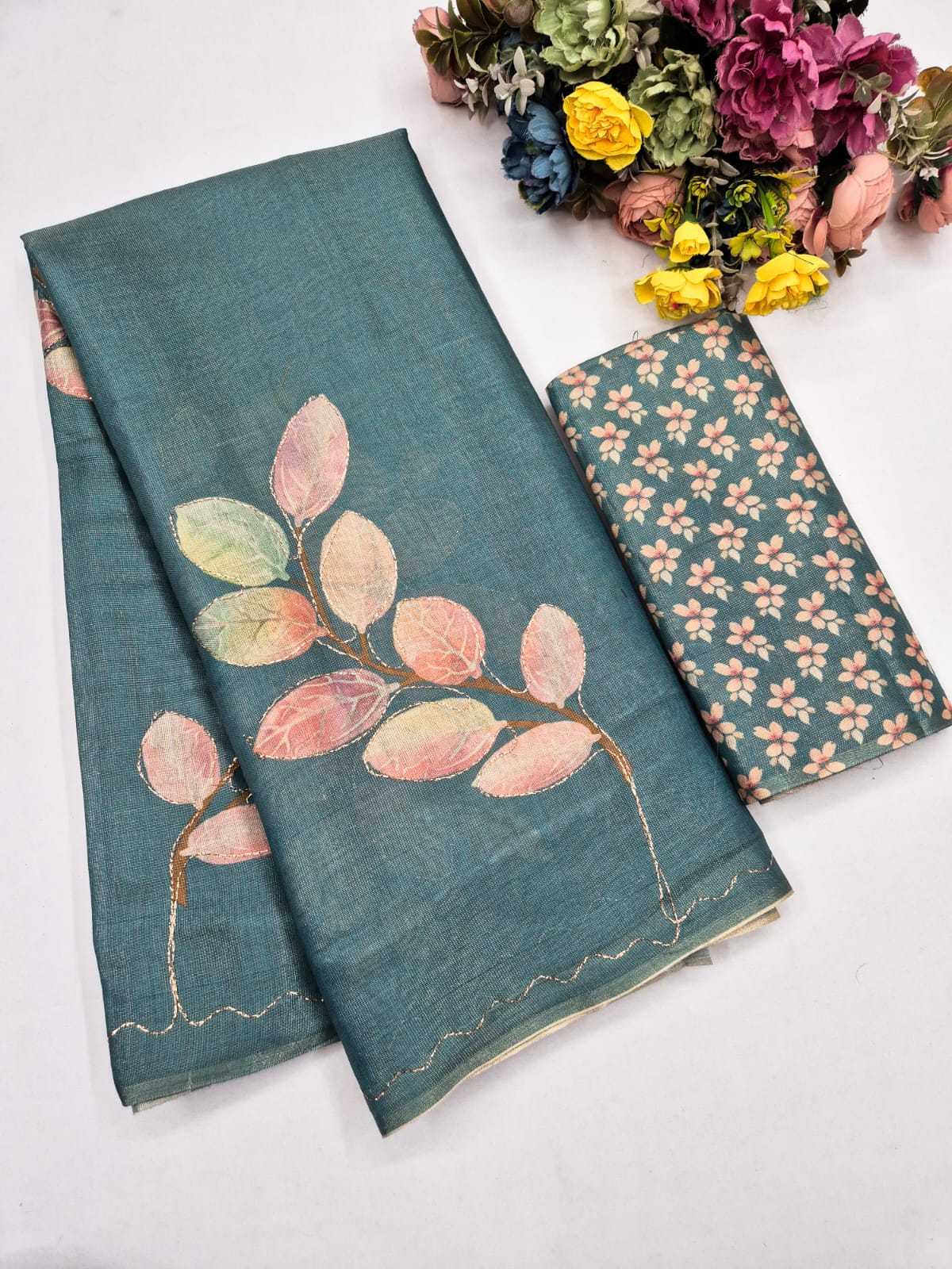 Erode Silk Printed Saree in Blue