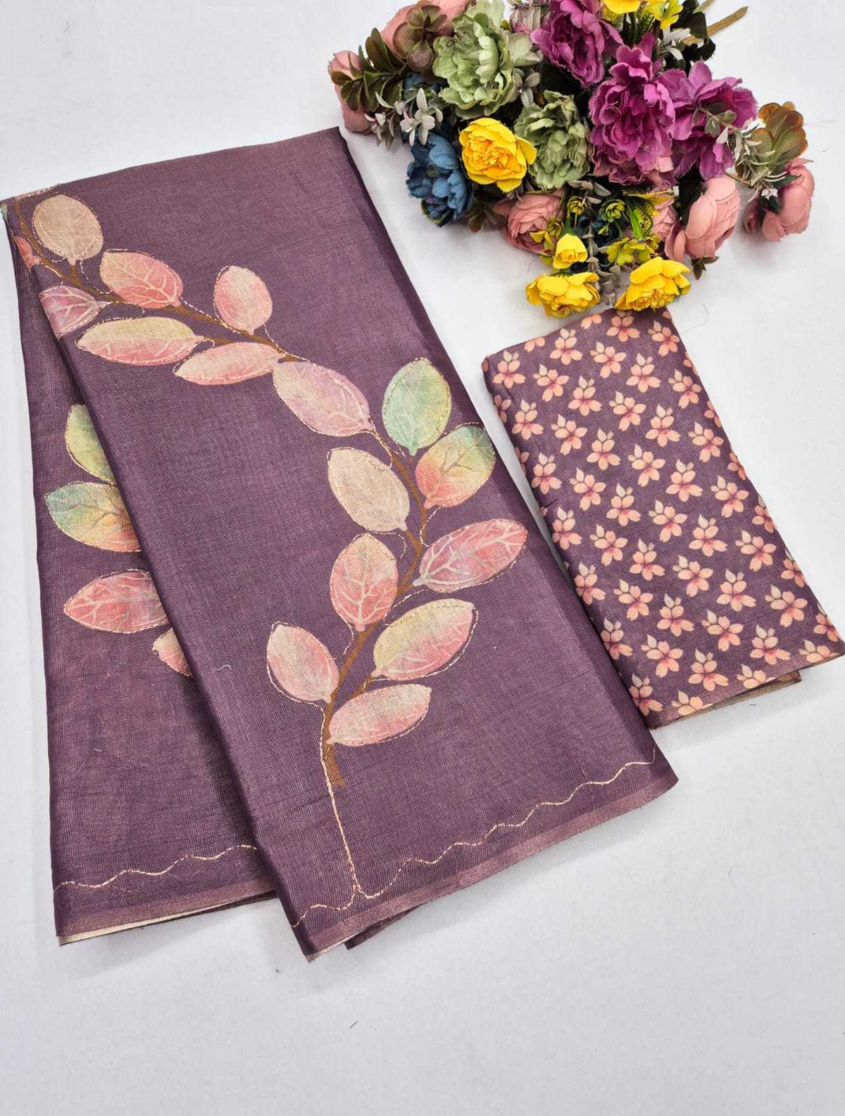 Erode Silk Printed Saree in Blue