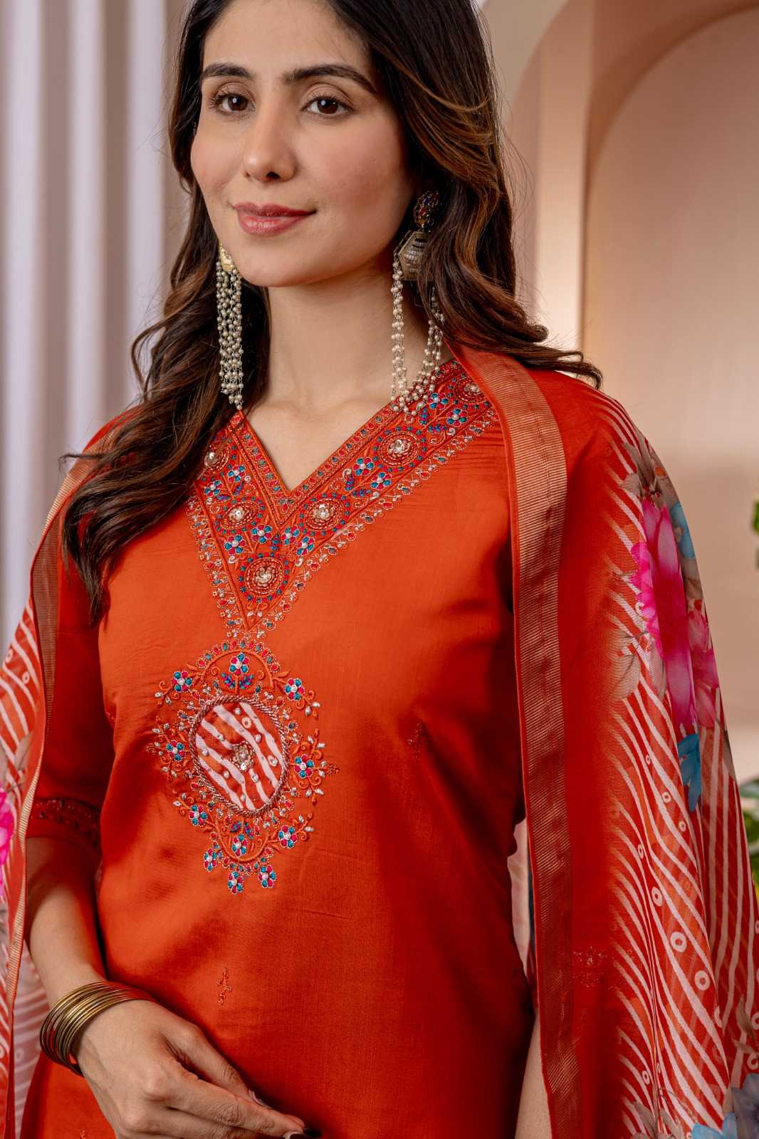 Viscose Embroidered Kurti