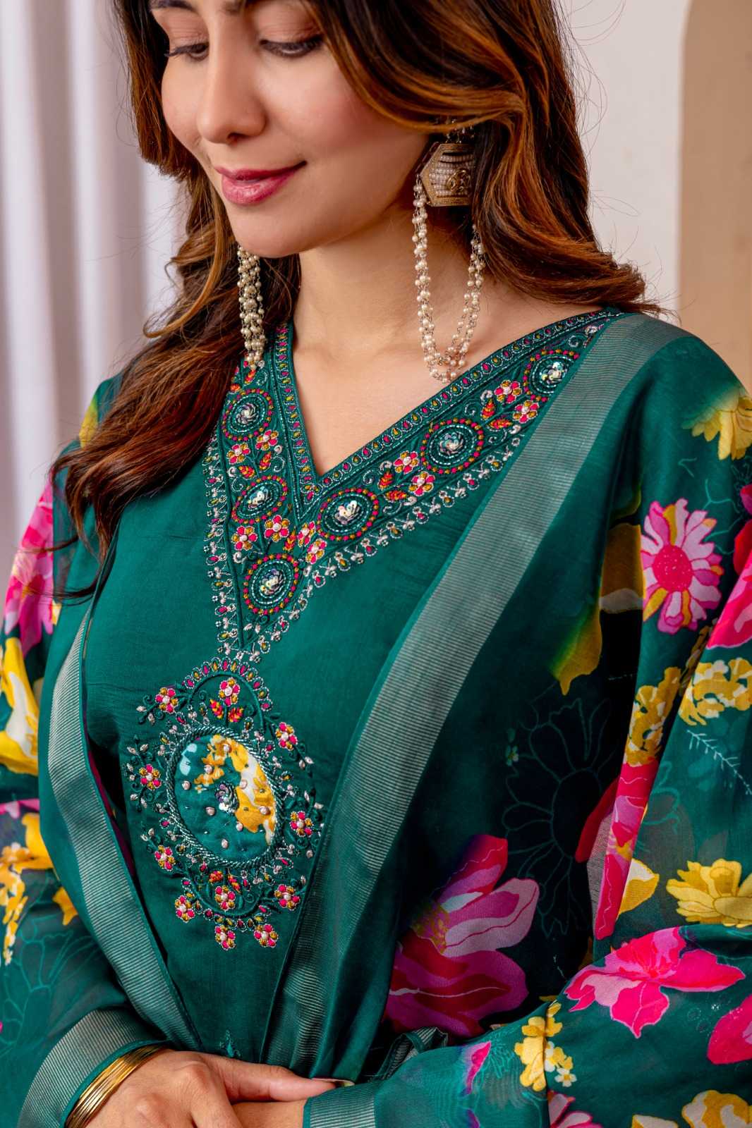 Viscose Embroidered Kurti