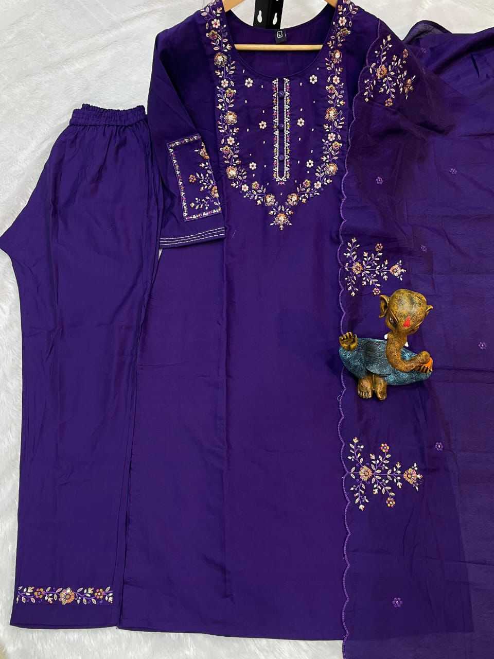 Silk Embroidered Kurti