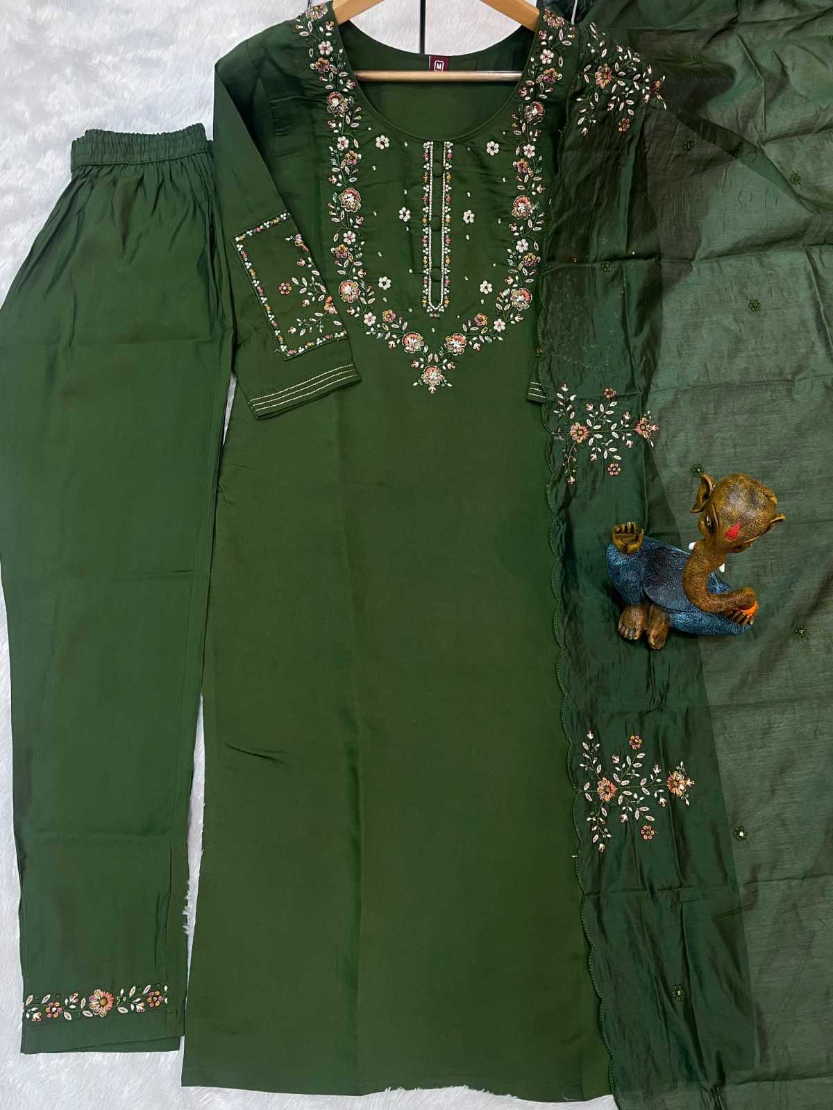 Silk Embroidered Kurti