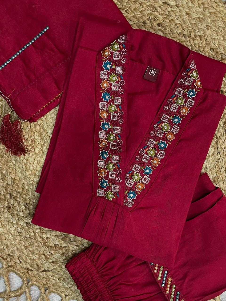 Premium Silk Embroidered Kurti