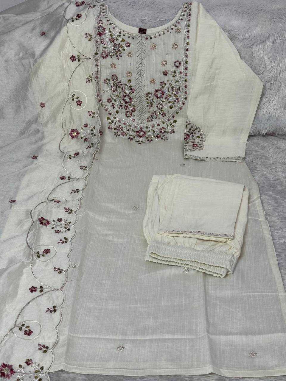 Silk Embroidered Kurti