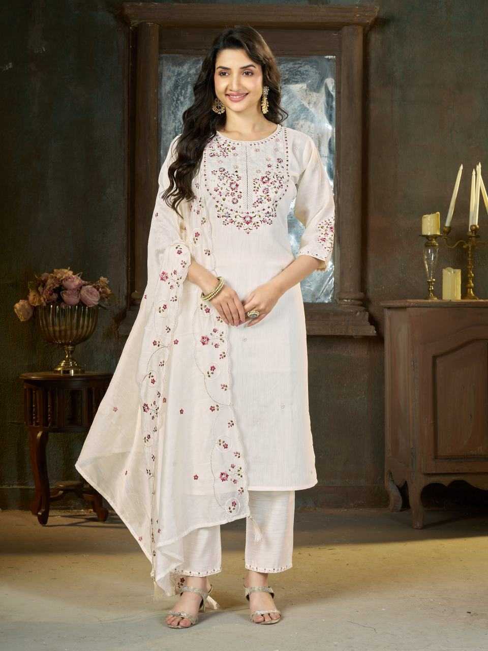 Silk Embroidered Kurti