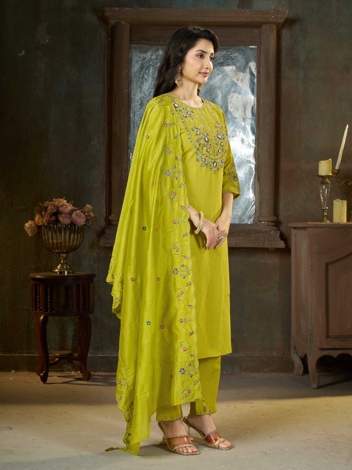 Silk Embroidered Kurti