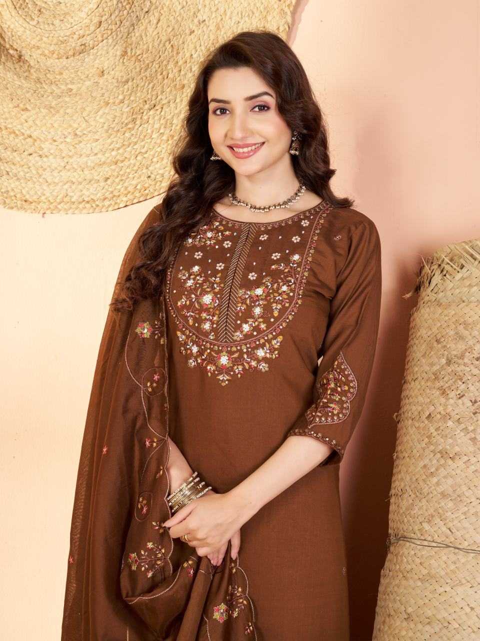 Silk Embroidered Kurti