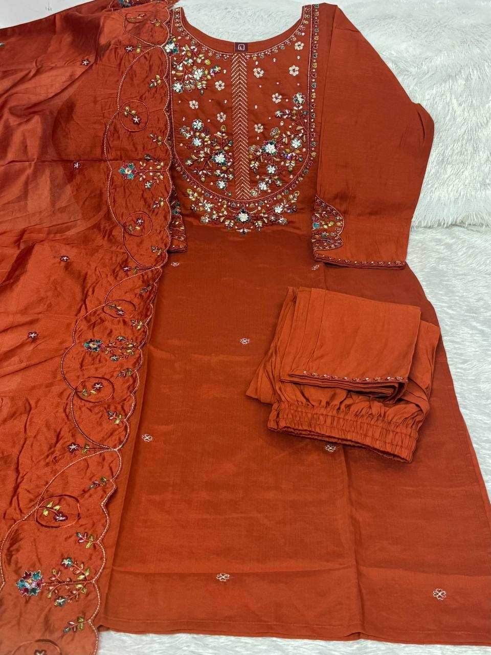 Silk Embroidered Kurti