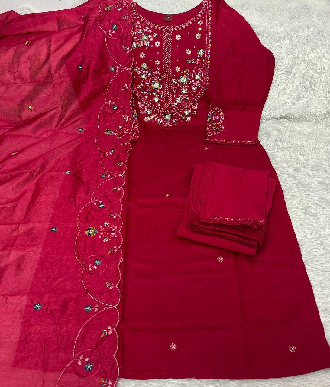 Silk Embroidered Kurti