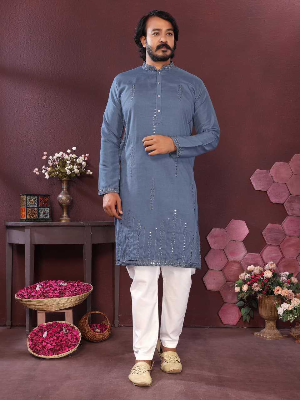 Premium Silk Mens Kurta Pyjama