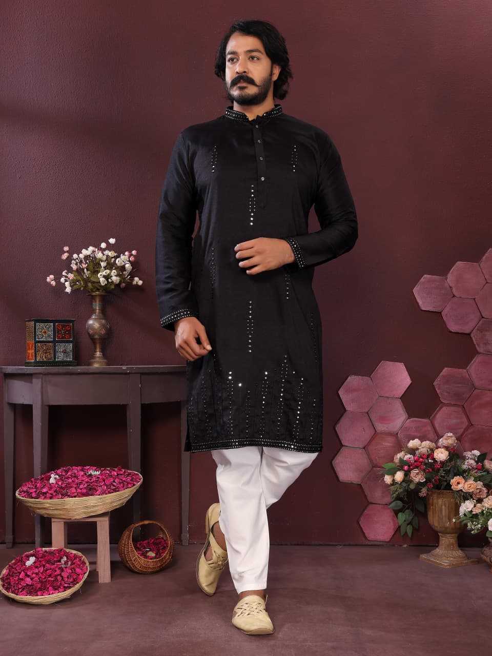 Premium Silk Mens Kurta Pyjama