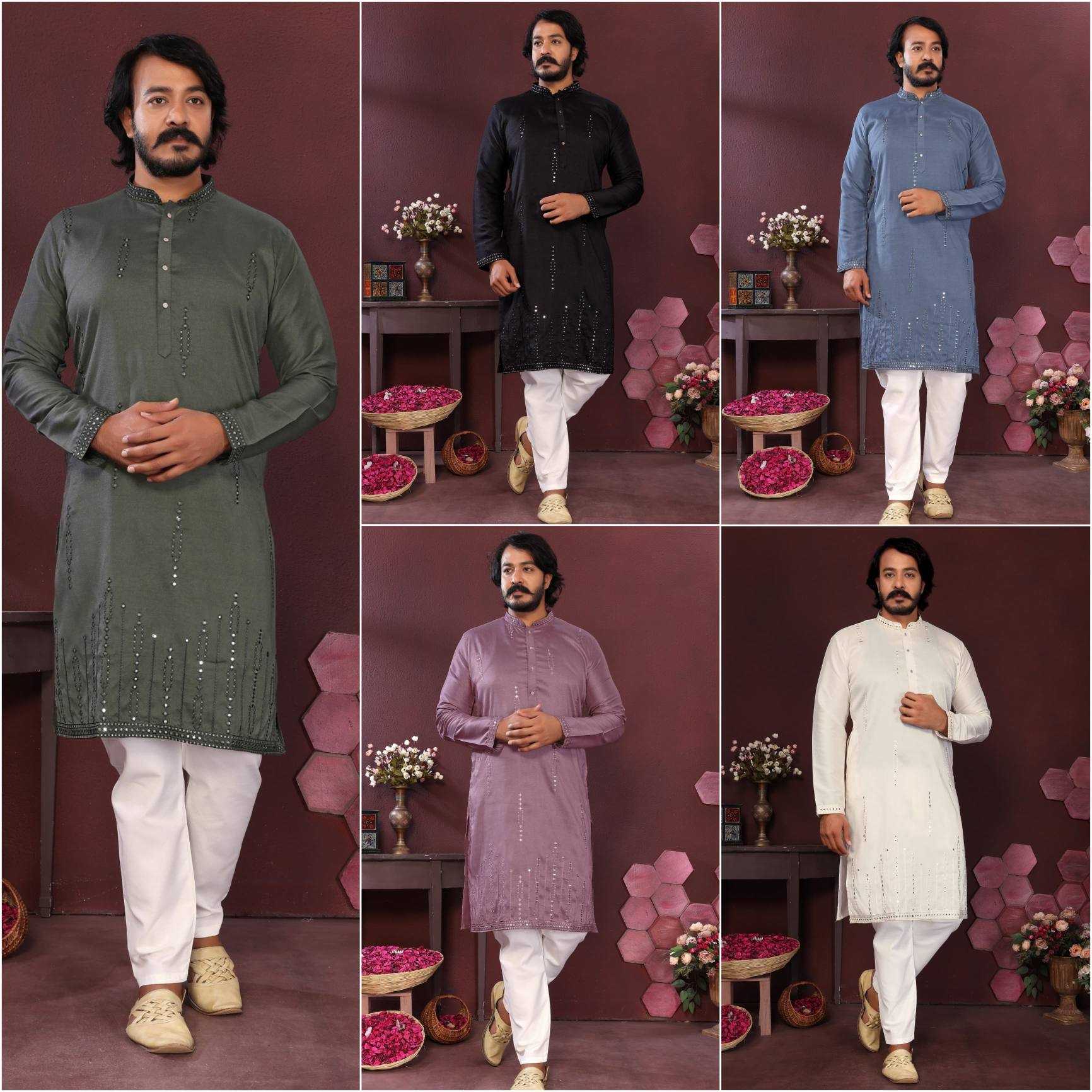 Premium Silk Mens Kurta Pyjama