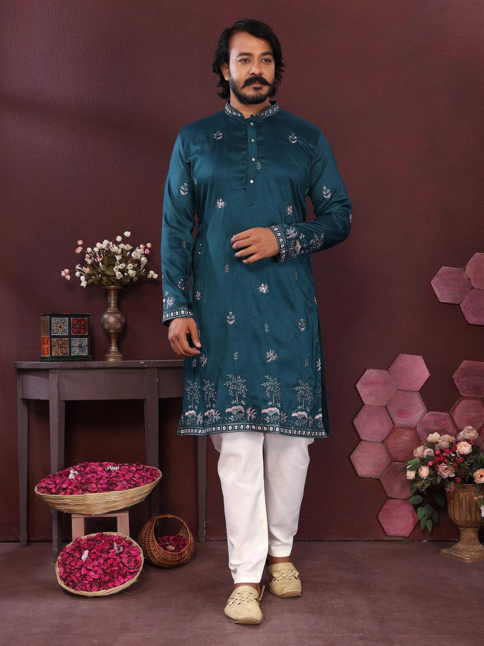Premium Silk Mens Kurta Pyjama
