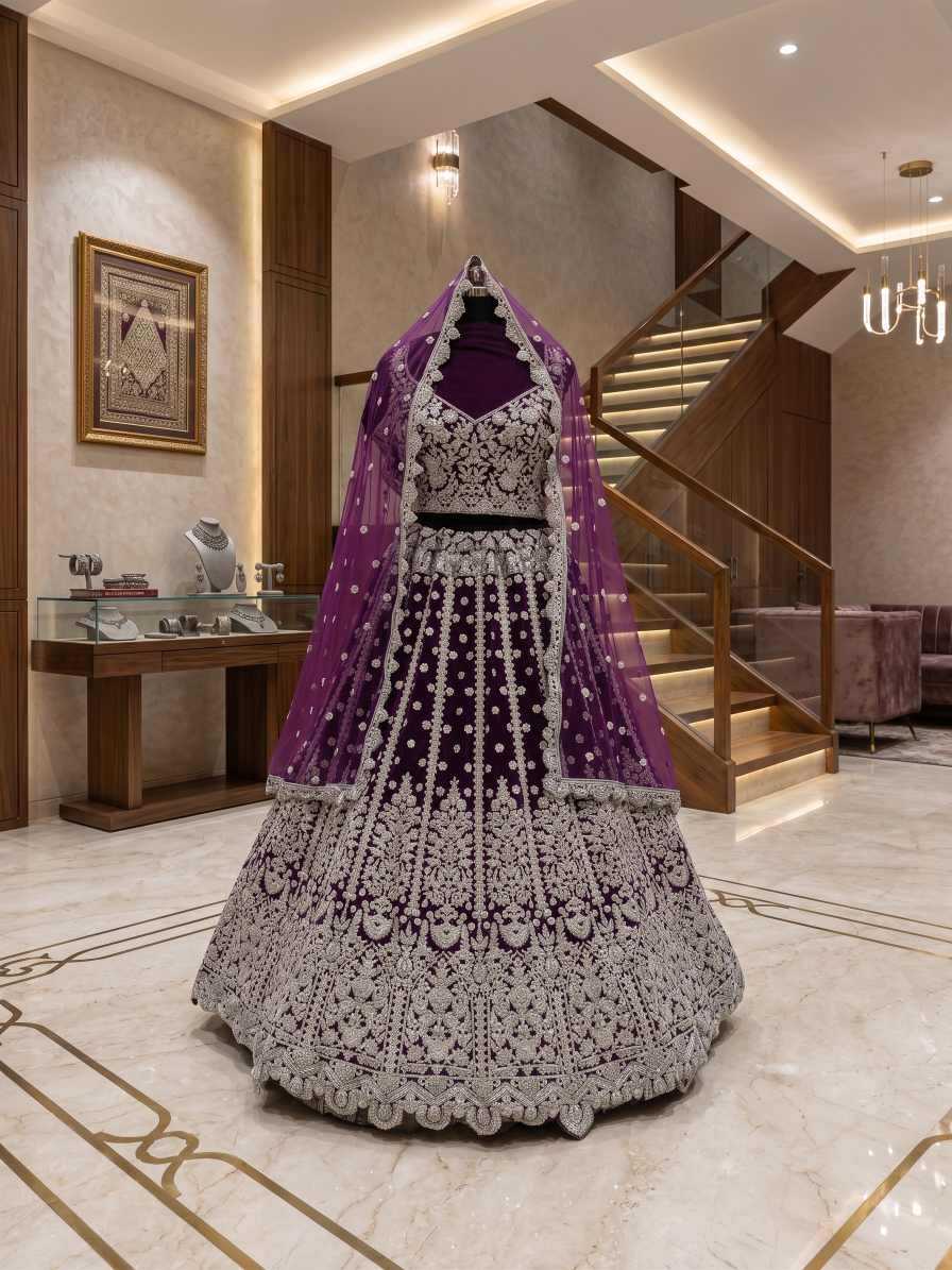 Butterfly Net Fancy Lehenga in Morpich
