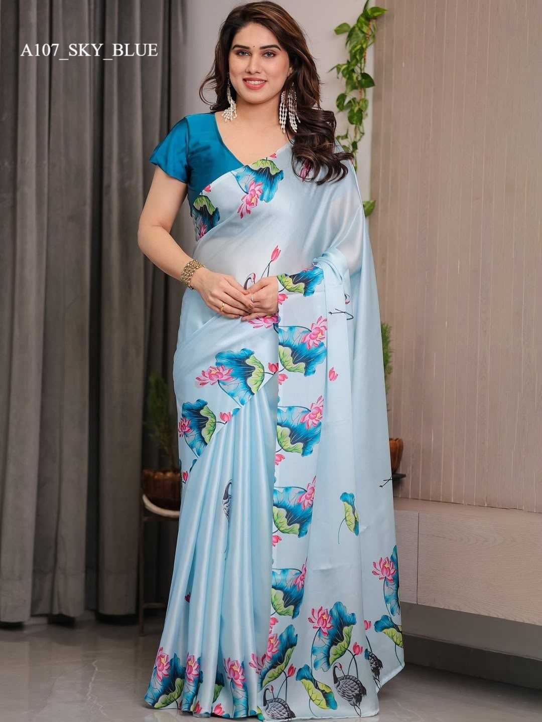 Georgette Designer Saree in Rama