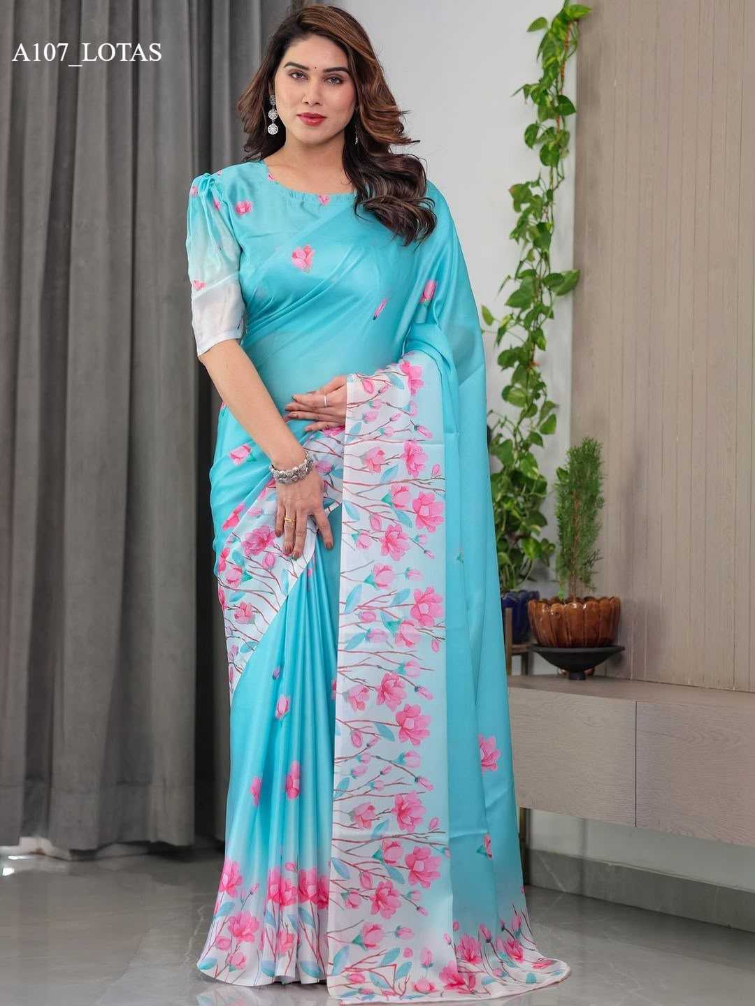 Georgette Designer Saree in Rama