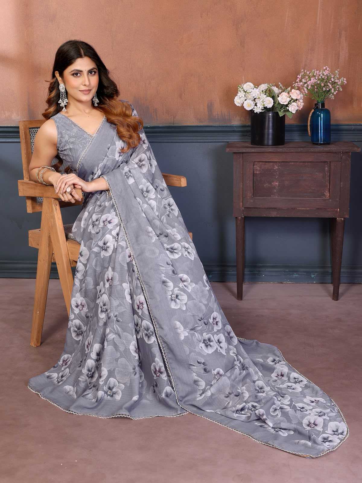 Georgette Traditional Silk Saree