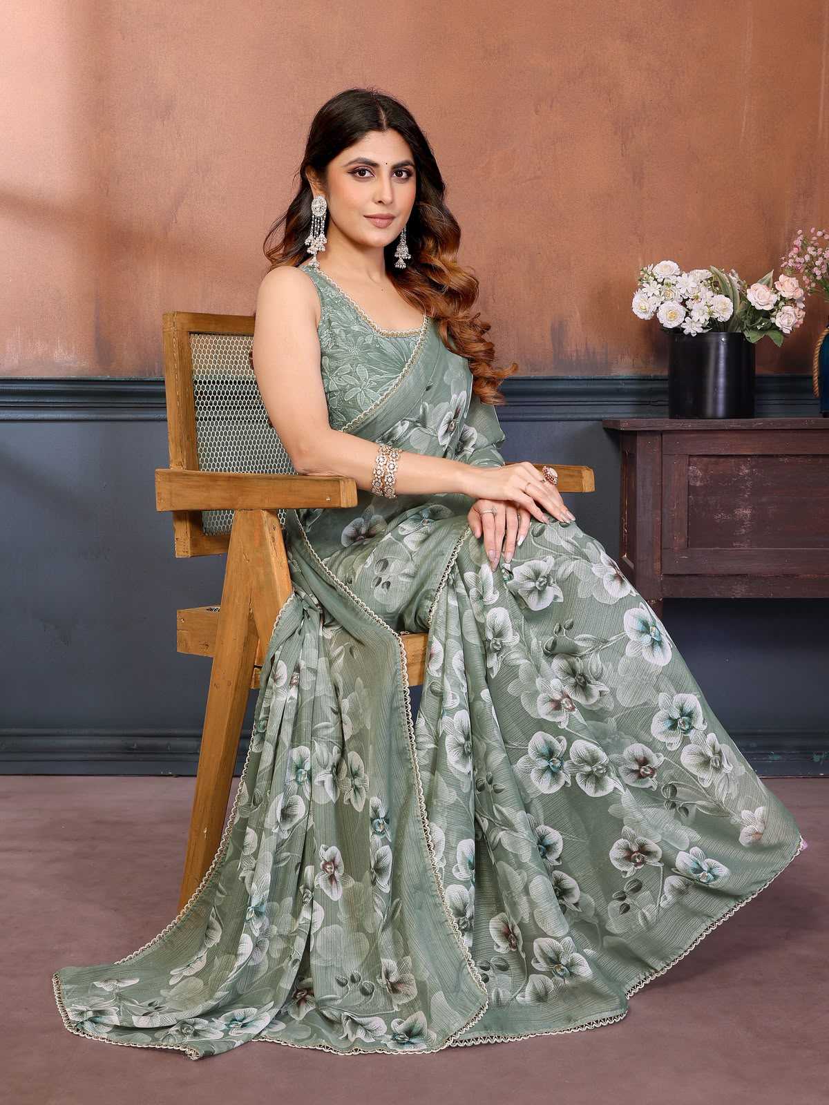 Georgette Traditional Silk Saree