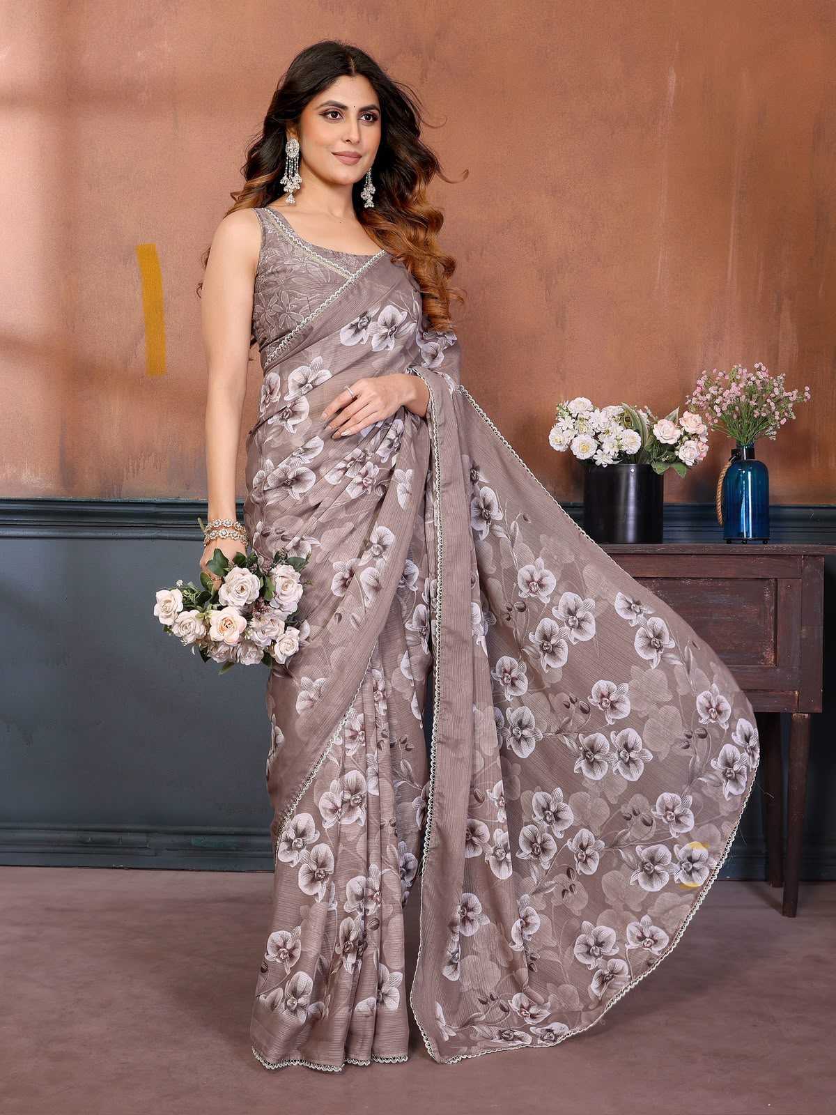 Georgette Traditional Silk Saree