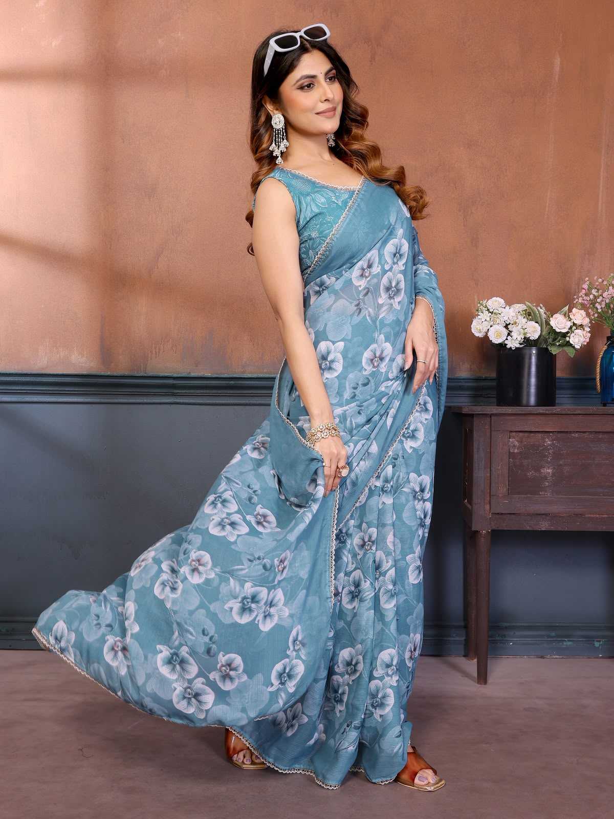 Georgette Traditional Silk Saree