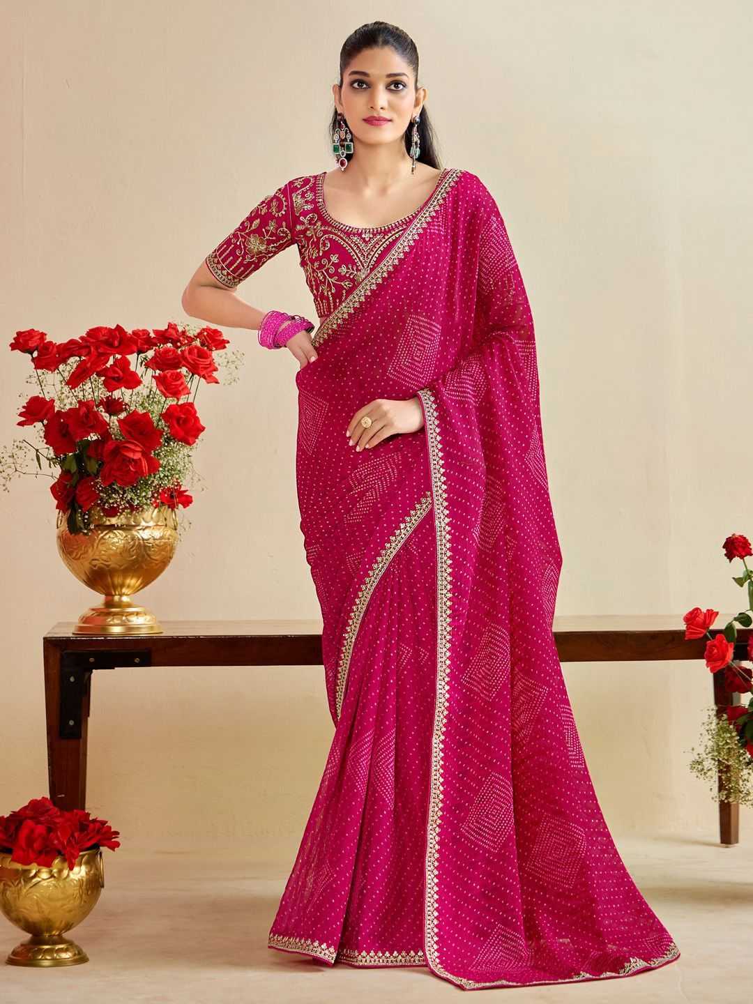 Chiffon Traditional Silk Saree
